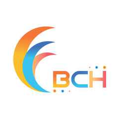 BCH letter technology Web logo design on white background. BCH uppercase monogram logo and typography for technology, business and real estate brand.

