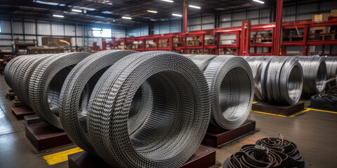 Rows of packed steel sheet rolls, composed of cold rolled steel coils, stand ready for distribution in a warehouse setting, showcasing the reliability of industrial-grade materials.