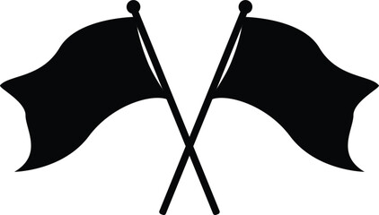 crossed black flags color guard vector file 