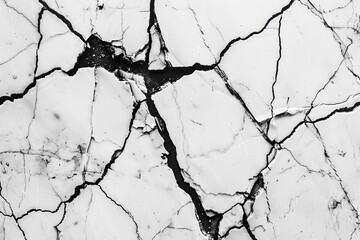  A monochrome image of an ice fissure resembling a cracked earth surface, with water issuing from it