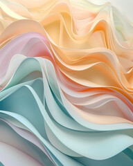 Abstract background with layered rainbow color waves - 794264849