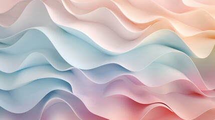 Abstract background with layered rainbow color waves - obrazy, fototapety, plakaty