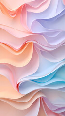 Abstract background with layered rainbow color waves - 794265055