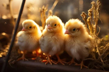 Fotobehang Chicken breeding farm © sofiko14
