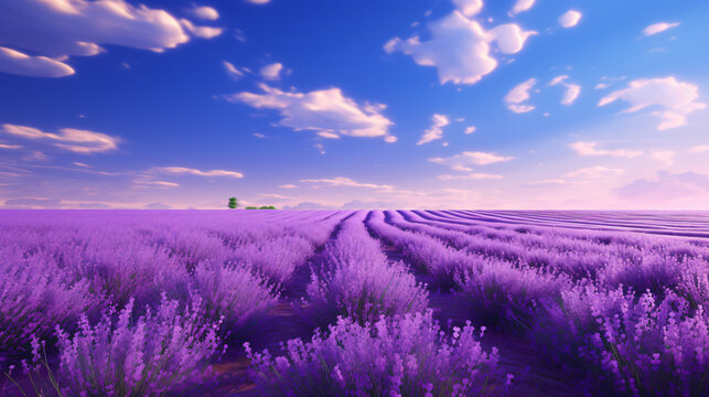 Purple levander landscape
