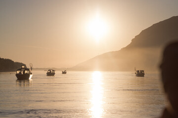 Fishing in the Sunrise on the Columbia River