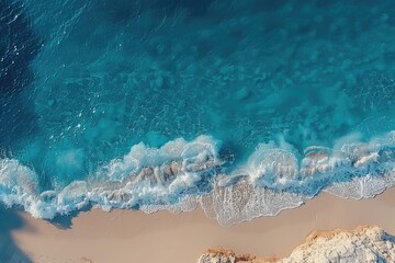 Fototapeta premium beautiful calm ocean beach view on a sunny day professional photography