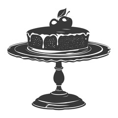 Silhouette cake platter black color only full