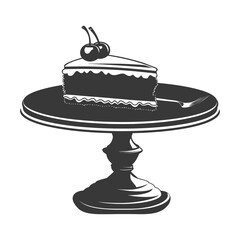 Silhouette cake platter black color only full