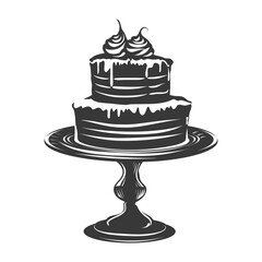 Silhouette cake platter black color only full