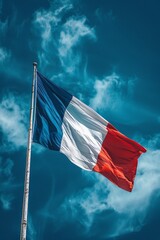 Blue, white, Red. The French flag
