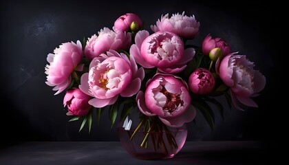 Luxurious peony flower spherical composition for wedding decoration, Valentine's Day, sales and other events