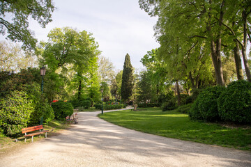 Venice, Italy: the Biennale Gardens constitute the largest green area in the historic center and...