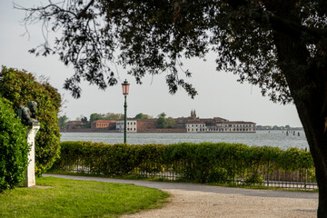 Venice, Italy: the Biennale Gardens constitute the largest green area in the historic center and...