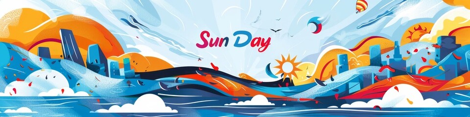 illustration with text to commemorate Sun Day 