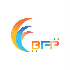 Fototapeta na wymiar BFP letter technology Web logo design on white background. BFP uppercase monogram logo and typography for technology, business and real estate brand. 