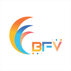 BFV letter technology Web logo design on white background. BFV uppercase monogram logo and typography for technology, business and real estate brand.
