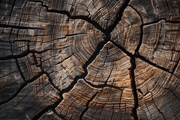 Close-Up of Tree Stump Texture