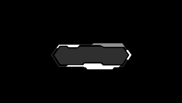 Cyberpunk style distorted HUD screen. Tech user interface hologram screen for game, movie, sci-fi, drone footage, VR etc. Video overlay template
