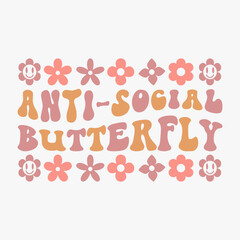 Anti Social Butterfly typography