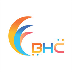 BHC letter technology Web logo design on white background. BHC uppercase monogram logo and typography for technology, business and real estate brand.
