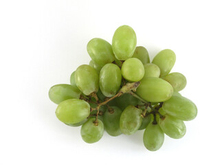natural green grape white background