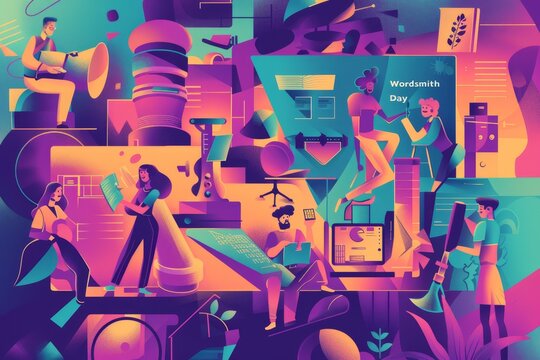 illustration with text to commemorate Wordsmith Day