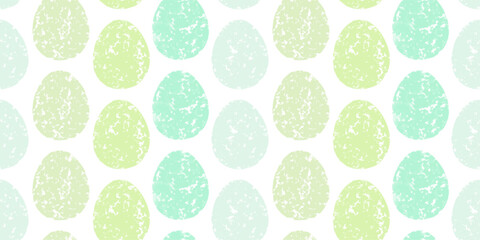 Cute illustration with colorful Easter eggs with watercolor texture, spring banner
