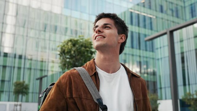 Young inspired man in the city - Professional aspirations and inspiration
