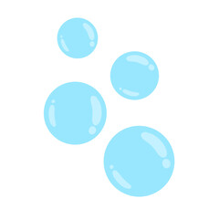 blue bubbles illustration flat style vector isolated on white and transparent background