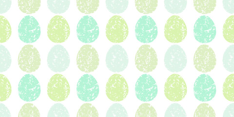 Cute illustration with colorful Easter eggs with watercolor texture, spring banner