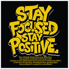 graffiti positive and motivational floral typography vector design