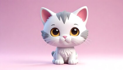 Cute cartoon baby kitty cat