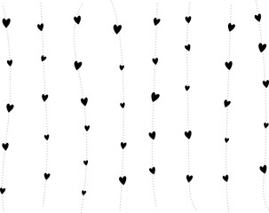 Polka style cute love heart pattern wallpaper for wrapping paper