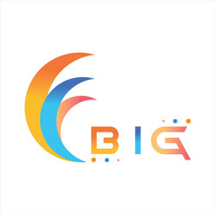 BIG letter technology Web logo design on white background. BIG uppercase monogram logo and typography for technology, business and real estate brand.
