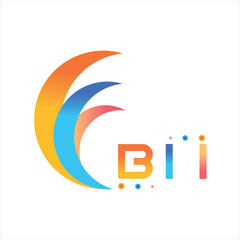 BII letter technology Web logo design on white background. BII uppercase monogram logo and typography for technology, business and real estate brand.
