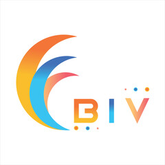 BIV letter technology Web logo design on white background. BIV uppercase monogram logo and typography for technology, business and real estate brand.
