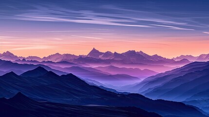 Fototapeta premium stunning swiss landscape with mountains at sunrise
