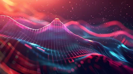 Fotobehang futuristic wave technology background  © irawan