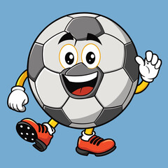vector illustration of soccer football mascot character