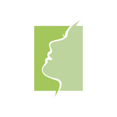 Woman logo head face beauty salon spa logo