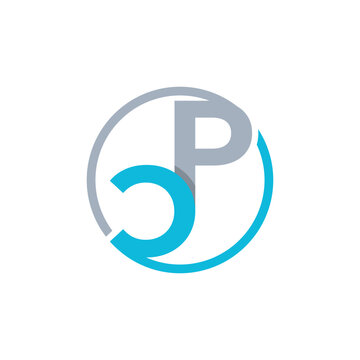 Initial Monogram Letter PC Logo