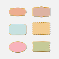 Set of vintage labels, stickers and tags for design. Vector illustration