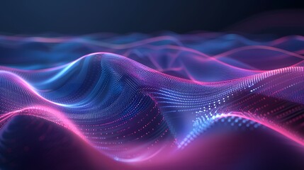 Obraz premium futuristic wave technology background 