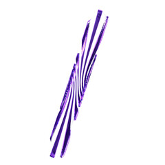 White symbol with purple vertical ultra-thin straps