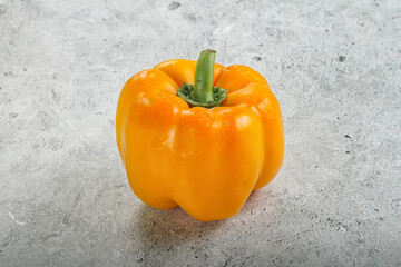 Orange ripe Bulgarian bell pepper