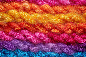Colorful wool yarn texture background - 794291230