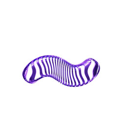 White symbol with purple vertical ultra-thin straps