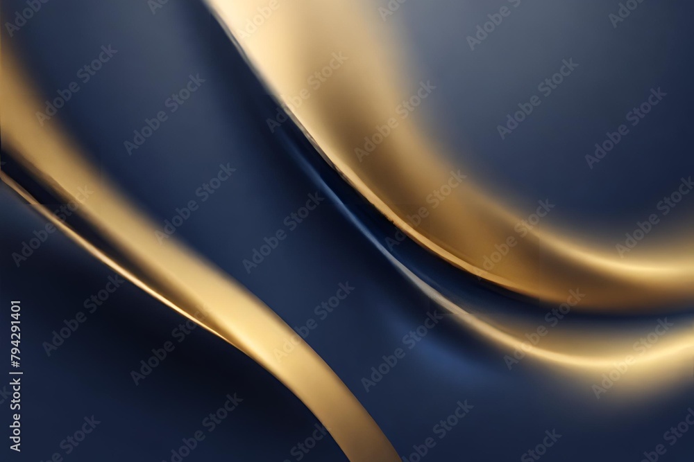 Wall mural Abstract gradient smooth Blurred Navy And Gold background image