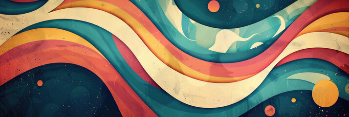 Abstract background with retro stylization